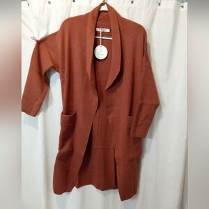 NWT Open Cardigan Blazer Suit Jacket Coat Sweater Wrap 👜 Pockets Layering Color